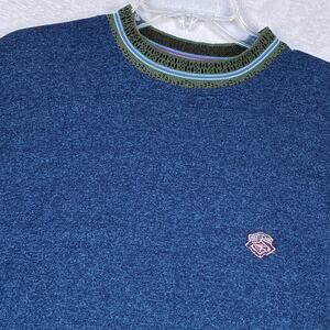 VTG Gotcha Embroidered Logo Oversized Pullover Mens M Blue Skater Surf 90s SoCal